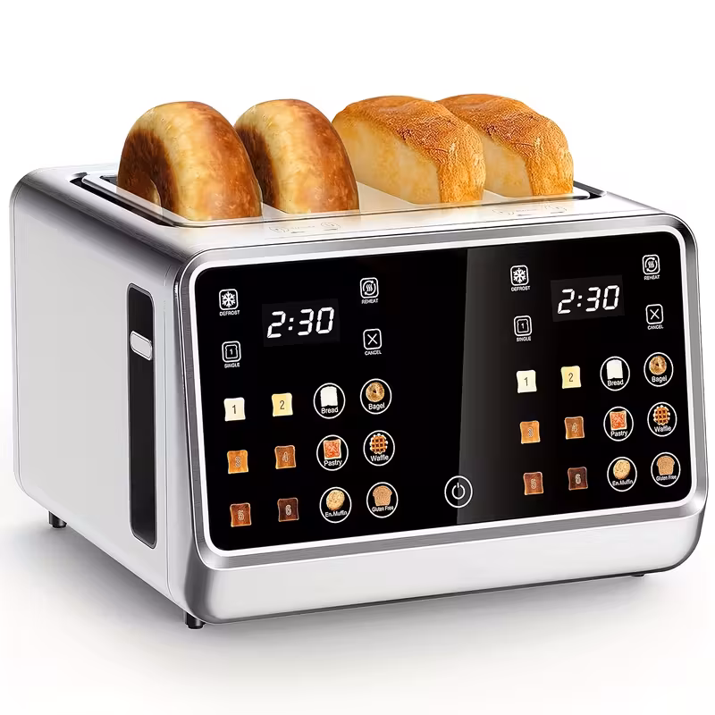 Stainless Steel Digital 4-Slice Toaster